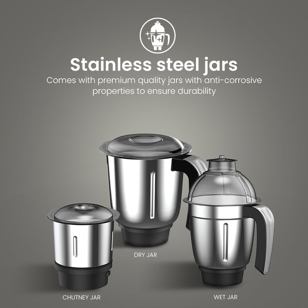 Crompton Boltmix 750W, Mixer Grinder, 3 Jars - Image 4