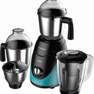 Crompton Ameo 750-Watt Mixer Grinder with MaxiGrind and Motor Vent-X Technology (Black-Green)